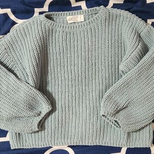 H&M Pale Blue Chunky Knit Kids Sweater